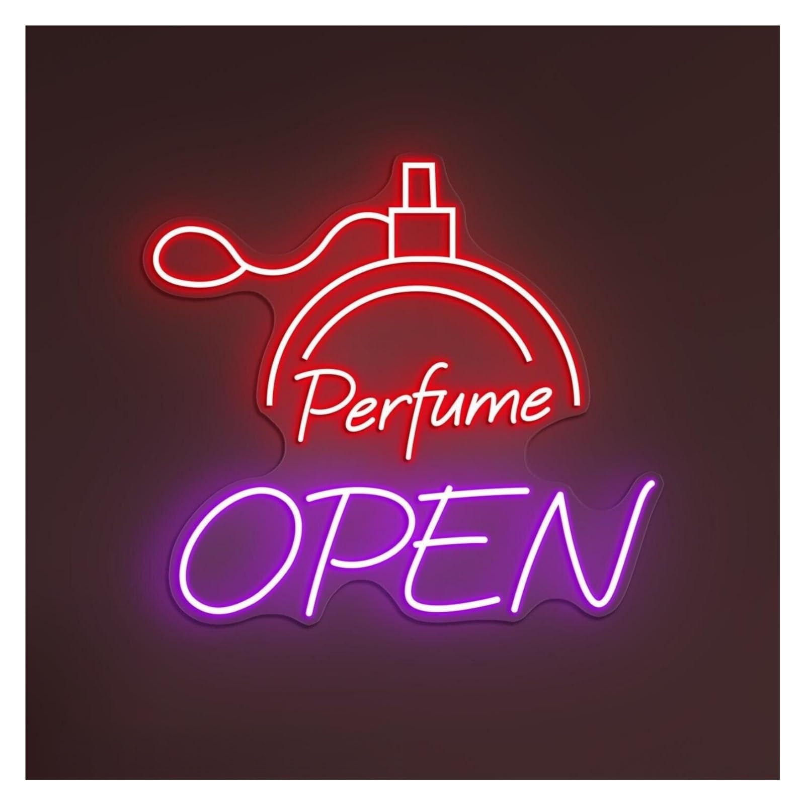 Hanging Art Neon Signs Open Neon Sign, Suitable For Perfume Shop Decor With Brightness Adjustable 50cm