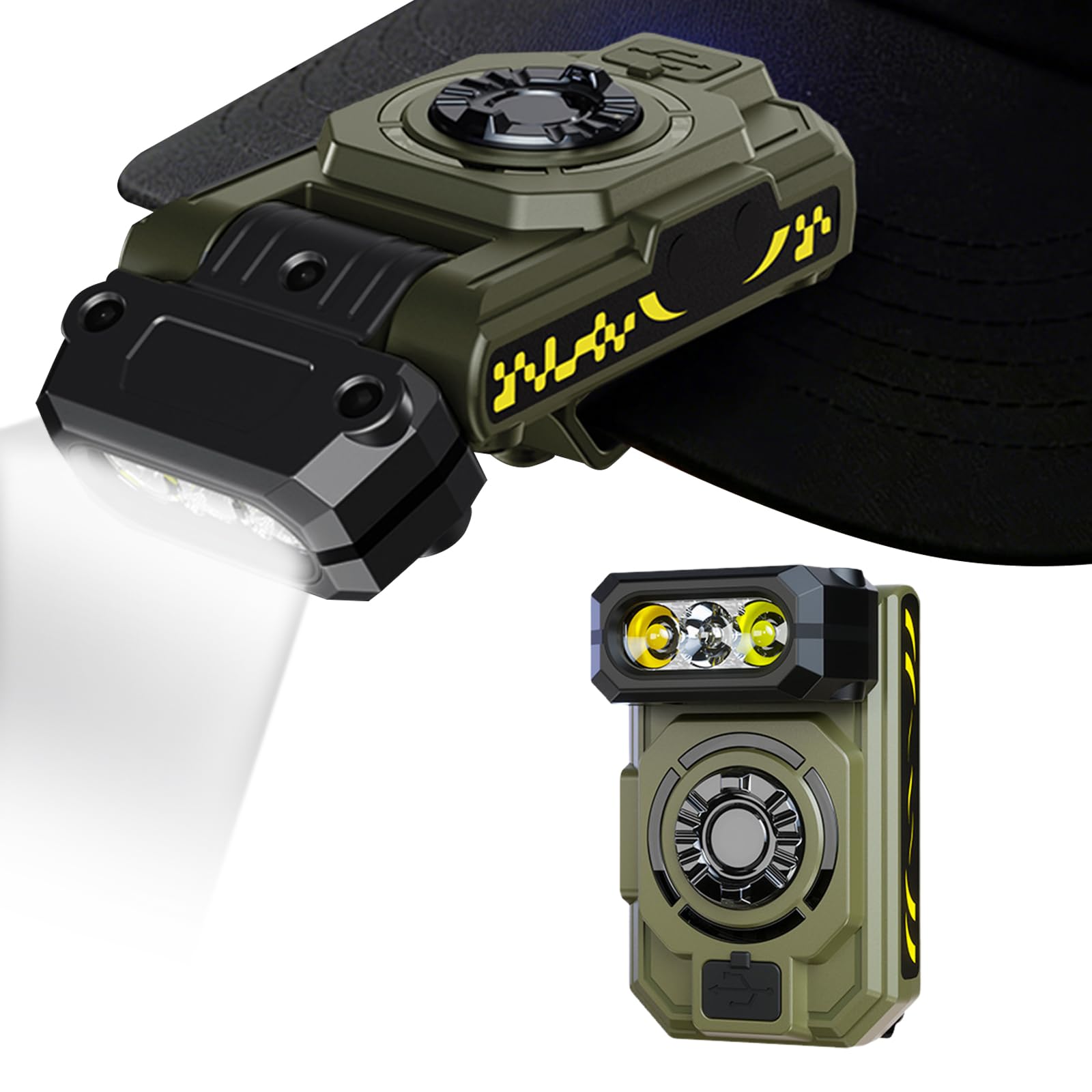 Lámpara de trabajo LED multifunción de inducción de aluminio impermeable recargable con base magnética luz RGB para camping