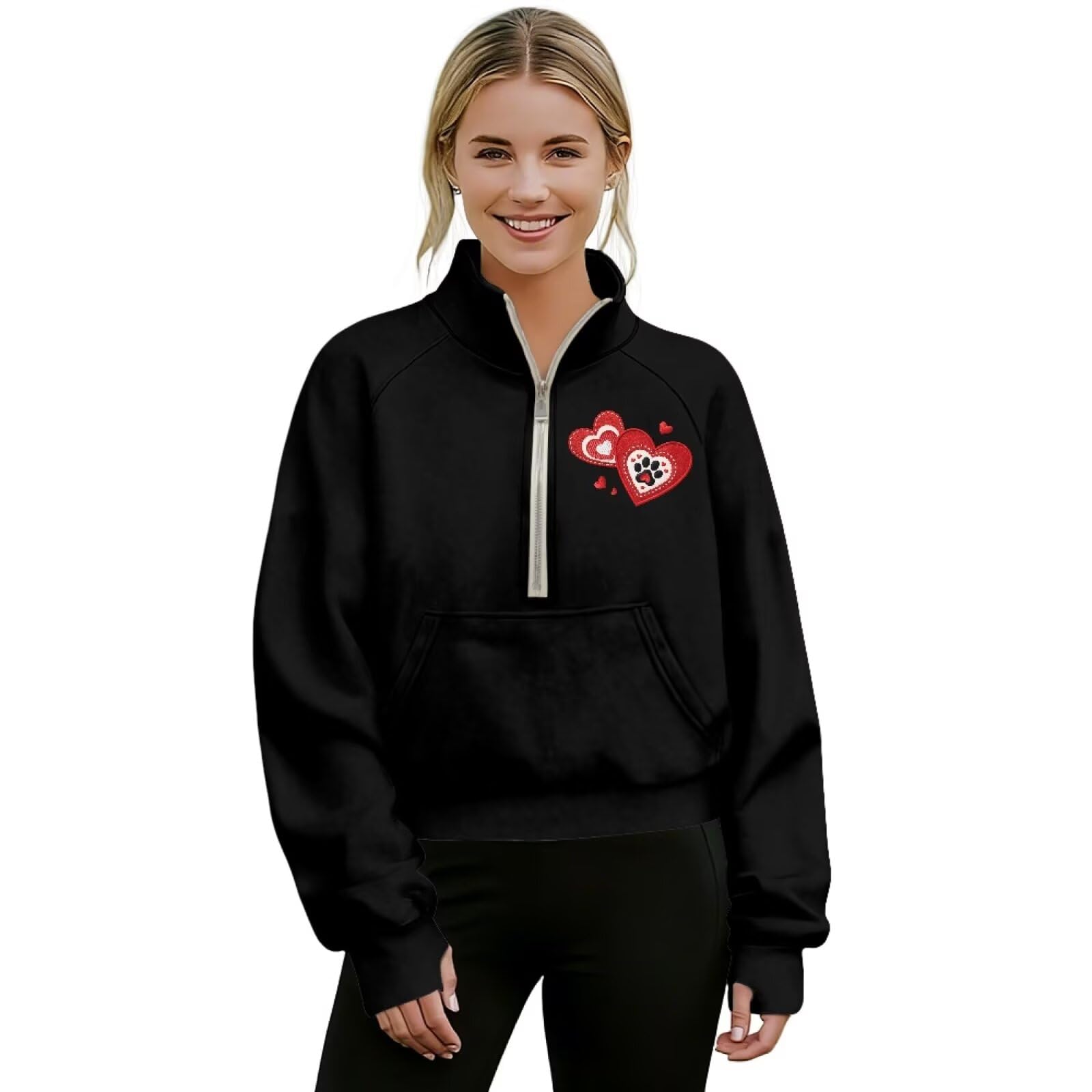 Sudadera de manga larga para mujer con bolsillo, suéter de gran tamaño, informal, para otoño e invierno