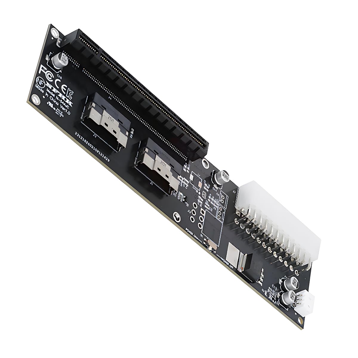 Dual Slimline 8X SFF-8654 74Pin VROC to PCIE PCI-Express 16x Adapter with 24Pin Power Switch Port for Mainboard Graphics Card-picture-19