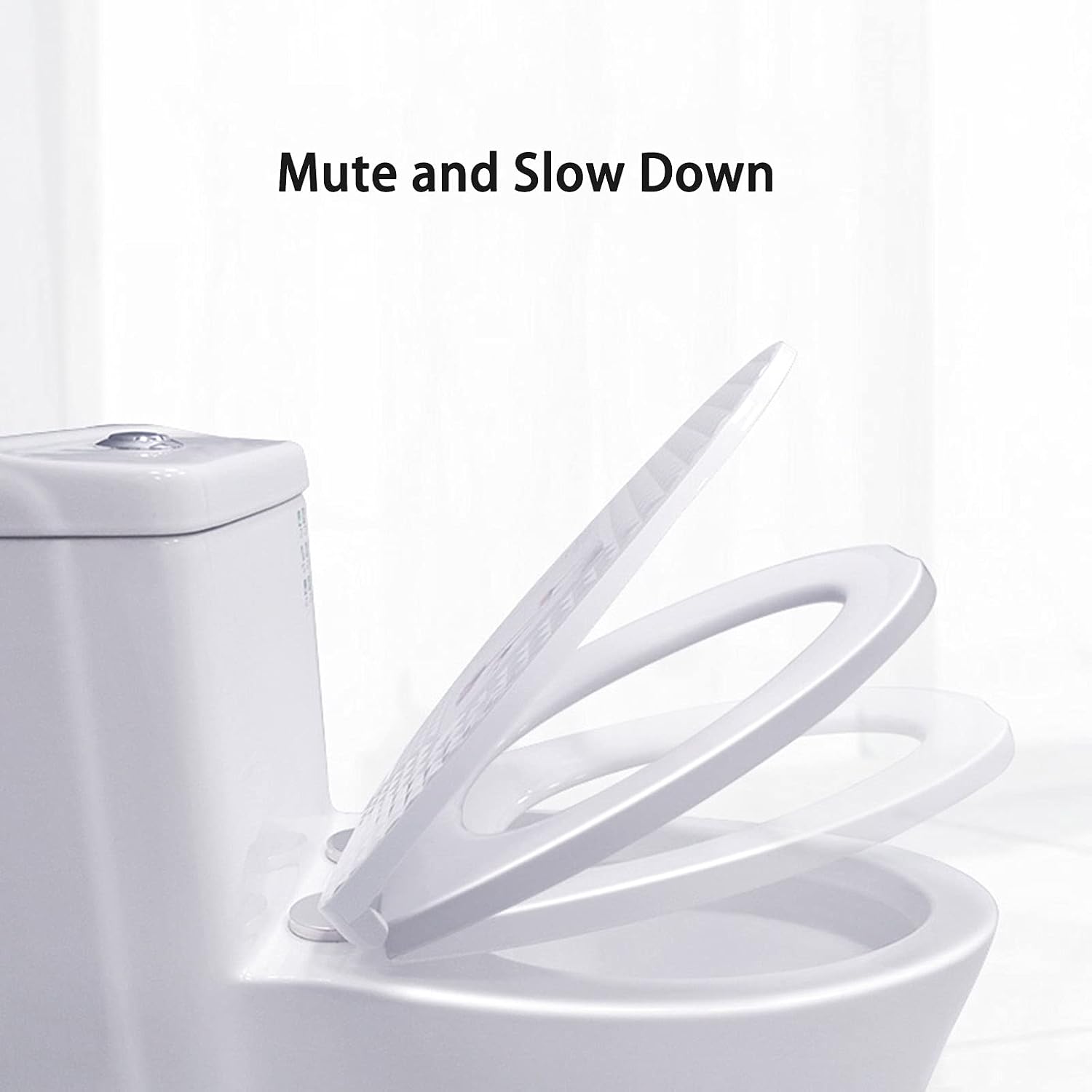 Toilet seat Soft Close Toilet seat Elongated Toilet Seat Slow Close, Toilet Seat Round White, Modern Toilet Seat for Easy Installation and Cleaning/Elongated (Size : Elongated)