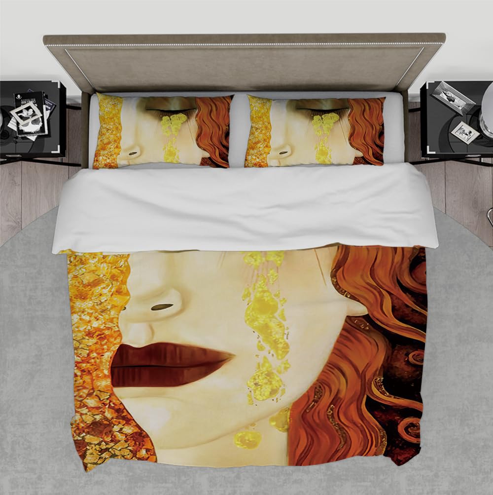 Ensemble de literie 3 pièces avec 2 taies d'oreiller pour lit adulte 220x240