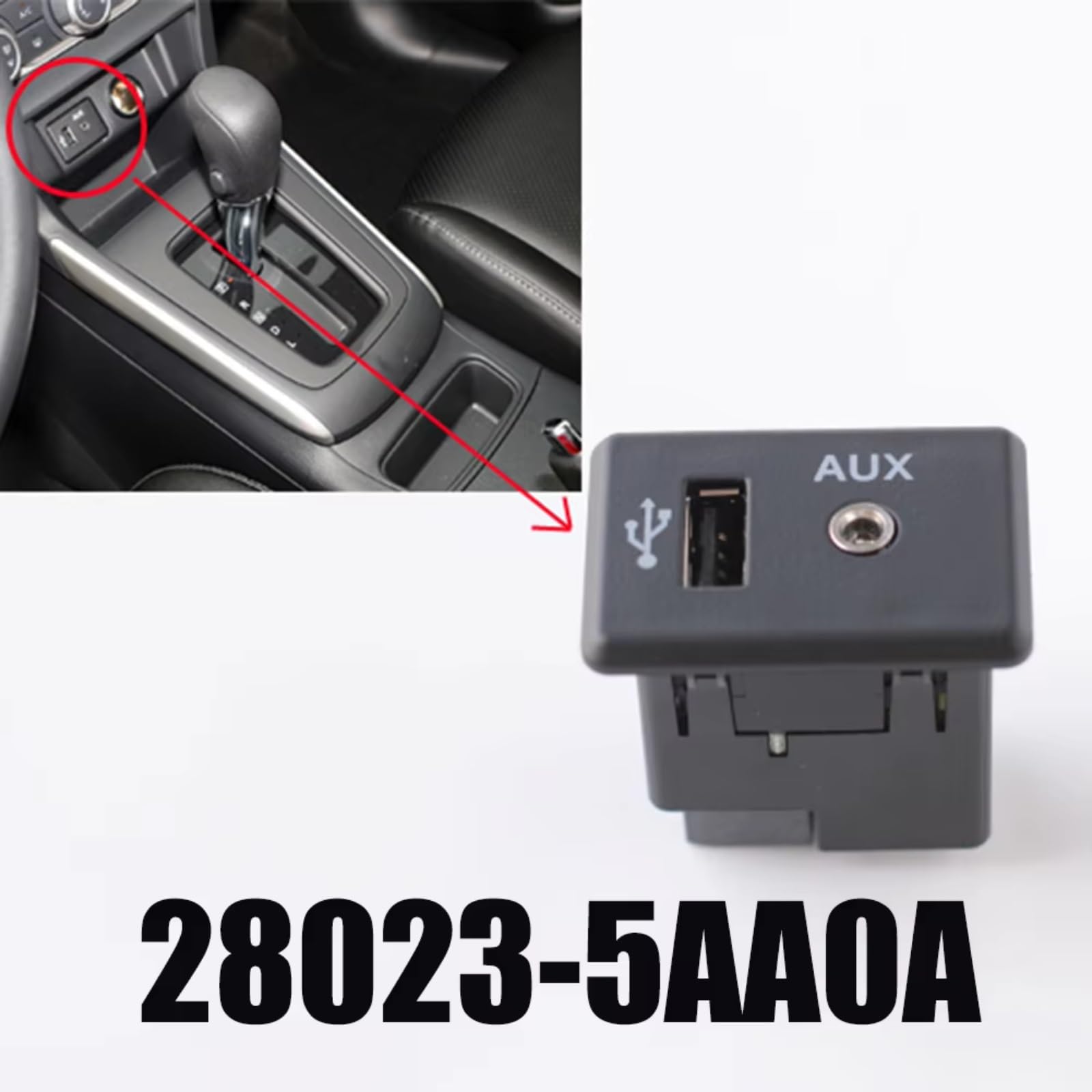 Adattatore Audio AUX USB per Auto, per Nissan, per Altima, per Murano 2015 2016 2017 2018, per interfaccia Audio AUX USB, per Porta ausiliaria, per Presa Audio 28023-5AA0A
