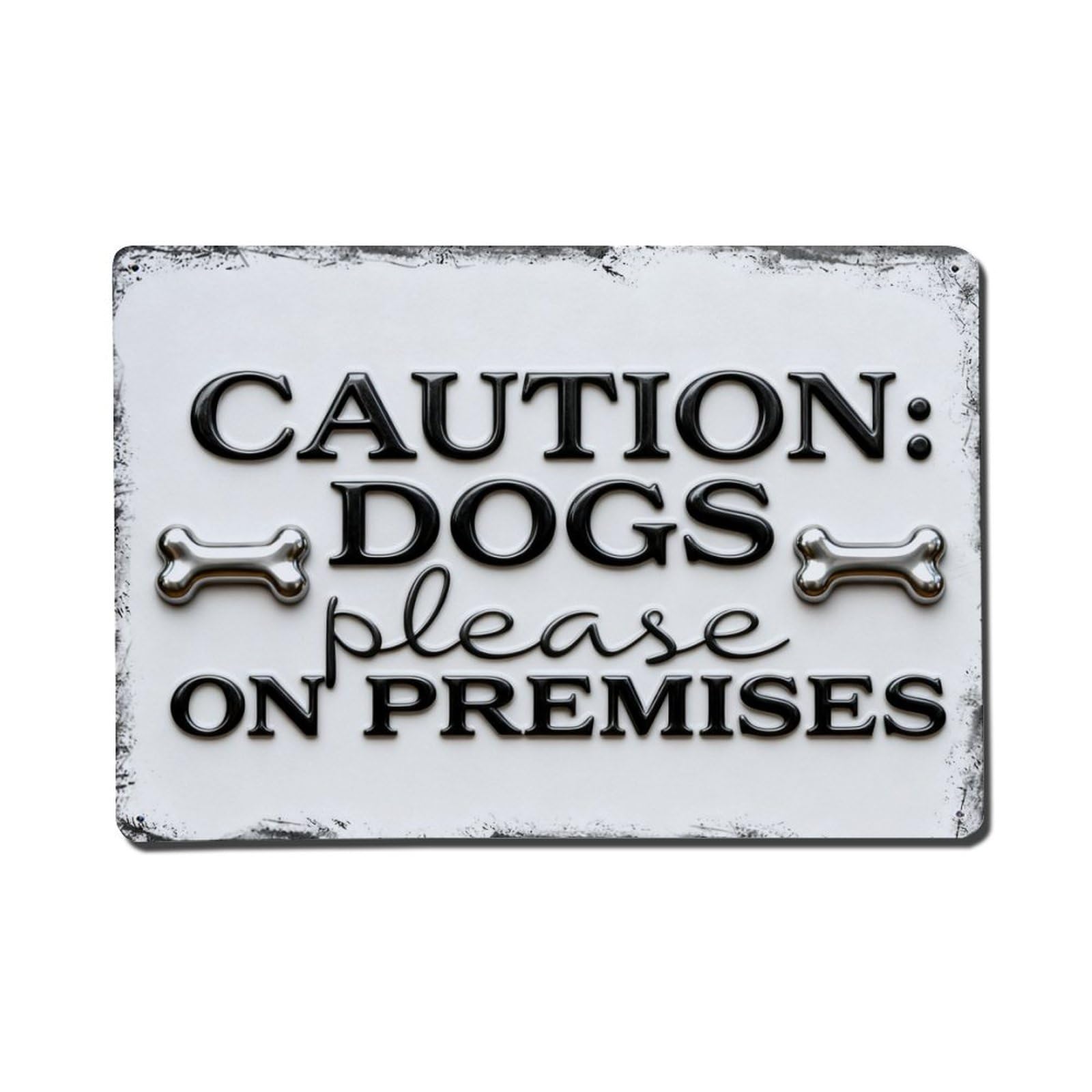 Iageret Vintage Dogs In Yard Please Close The Gate Metal Tin Sign Retro Wall Decor, Bar Garage Cafe Kitchen Home Wall Art Poster Decoration 8X12inches