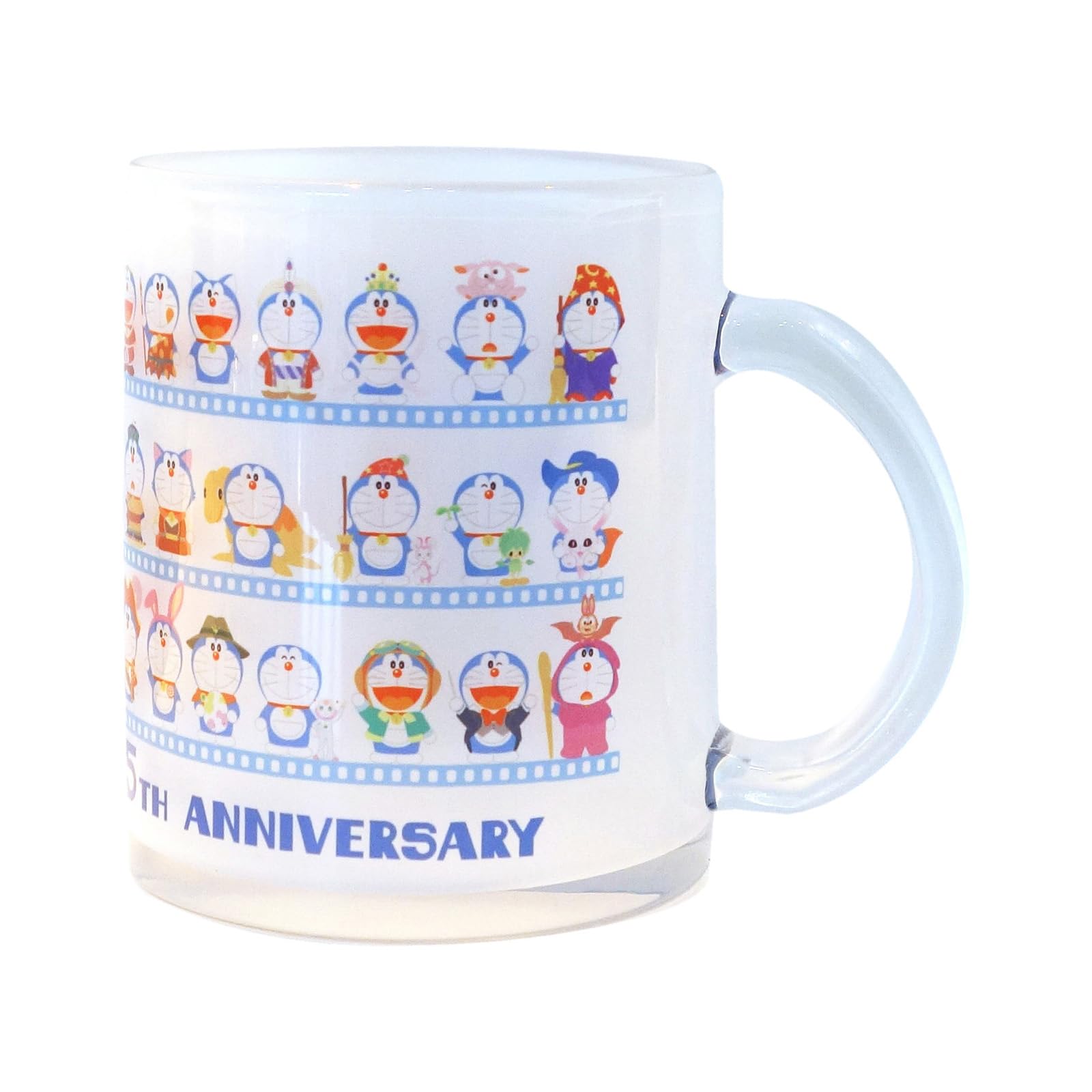 Doraemon Movie 45th Anniversary Glass Mug 11oz Clear Made in Japan