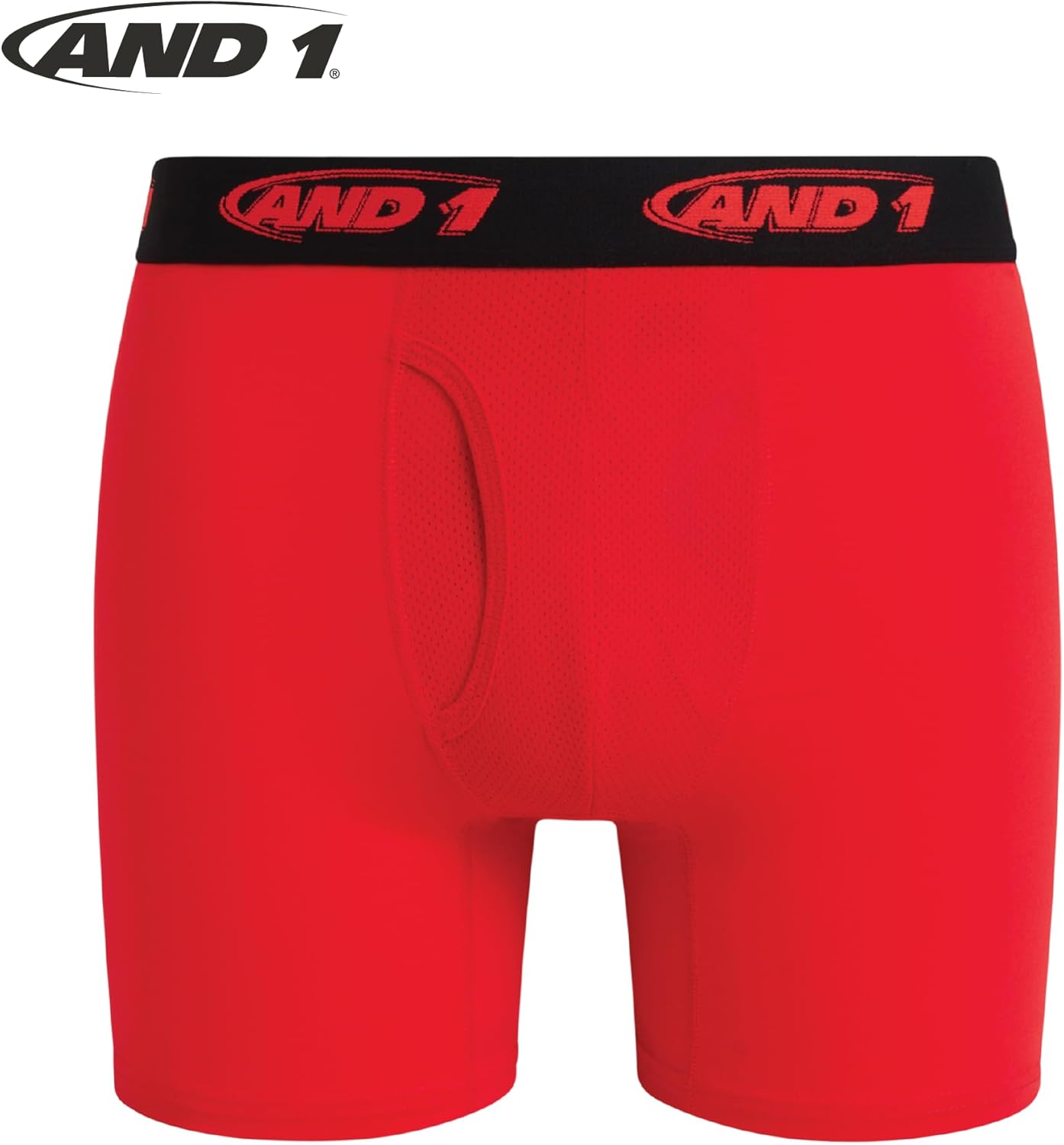 AND1 Mens Boxer Briefs - 5 Pack Stretch Performance Mens Underwear Boxers with Functional Fly Pouch, 6" Inseam (S-3XL) - Image 4