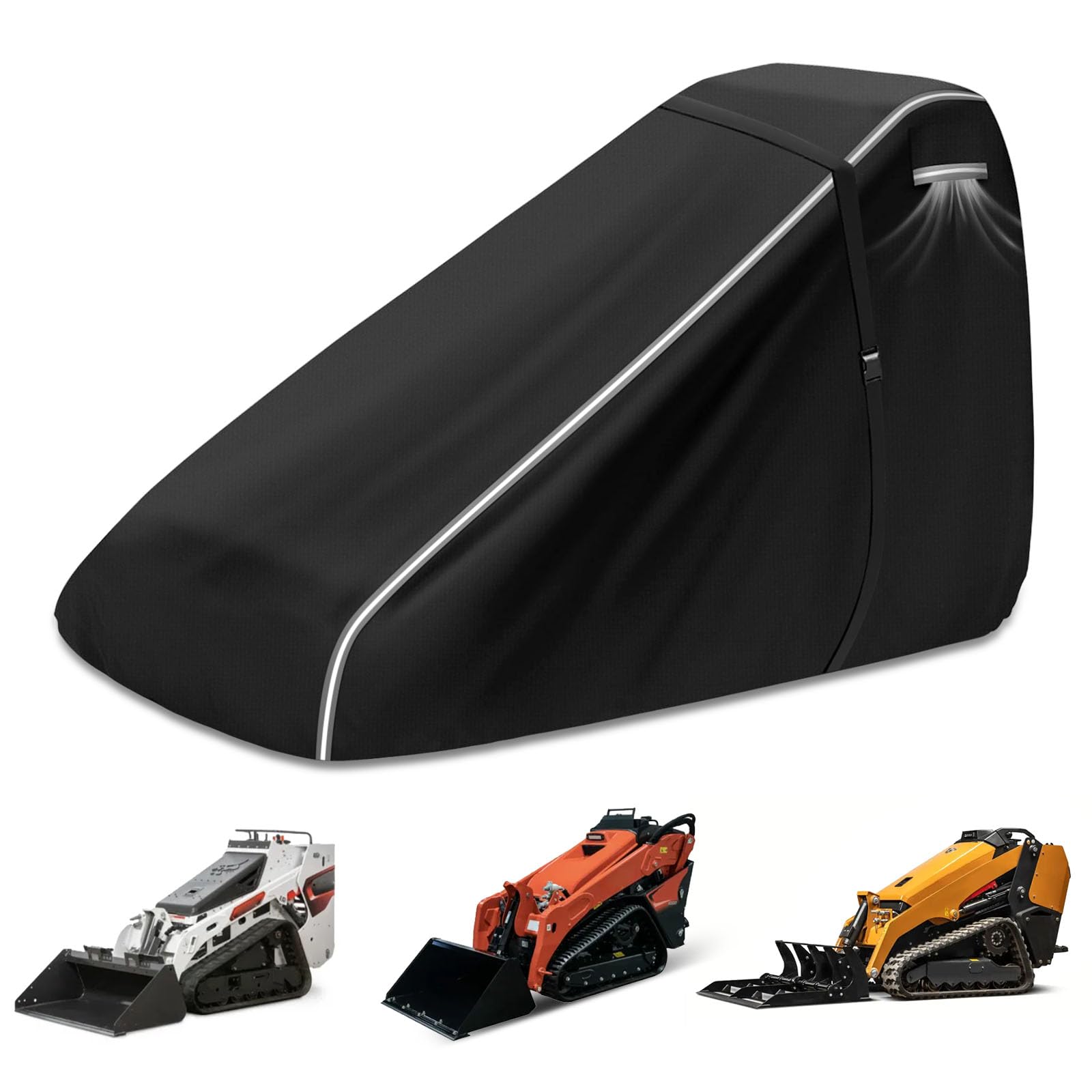 900D Mini Skid Steer Cover Heavy Duty Waterproof, 110 x 43 x 58 inches