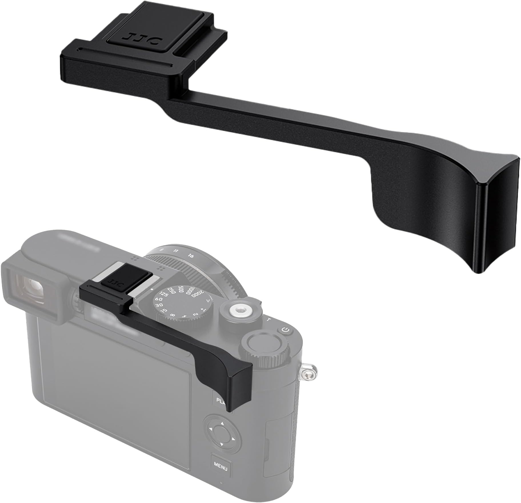 Thumb Up Grip for Leica D-LUX8 DLUX8, Aluminum Alloy Thumb Grip with Hot Shoe Cover Protector Thumb Rest Support Holder, Not Affect The Use of DLUX8 Camera Buttons, D-LUX 8 Camera Accessories - Black