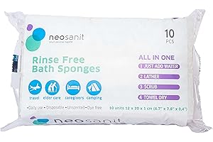 Rinse-Free Soap Infused Bath Sponges for Shower