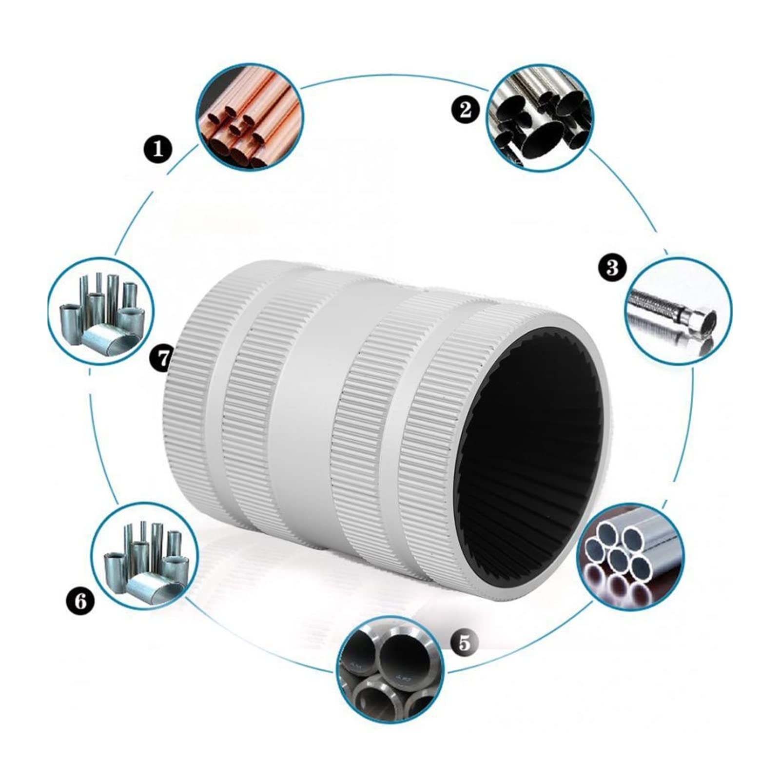 KLKVTGWGZK 5/16inch - 2 1/8inch Stainless Steel Pipe Reamer Tube Deburr Chamfer Polishing Tool for PVC Copper Pipe Cutter Milling Cutter