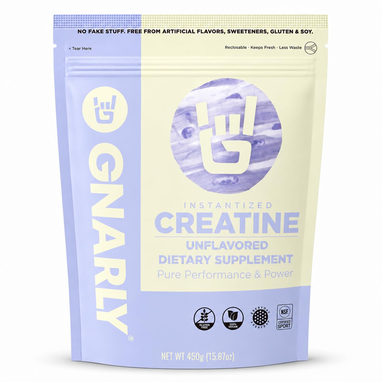 Gnarly Nutrition Creatine Monohydrate Powder | Creapure | 15.87 oz Bag