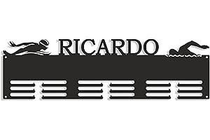 Personalized Swimming Medal Holder Displays Your Swimmer's Success