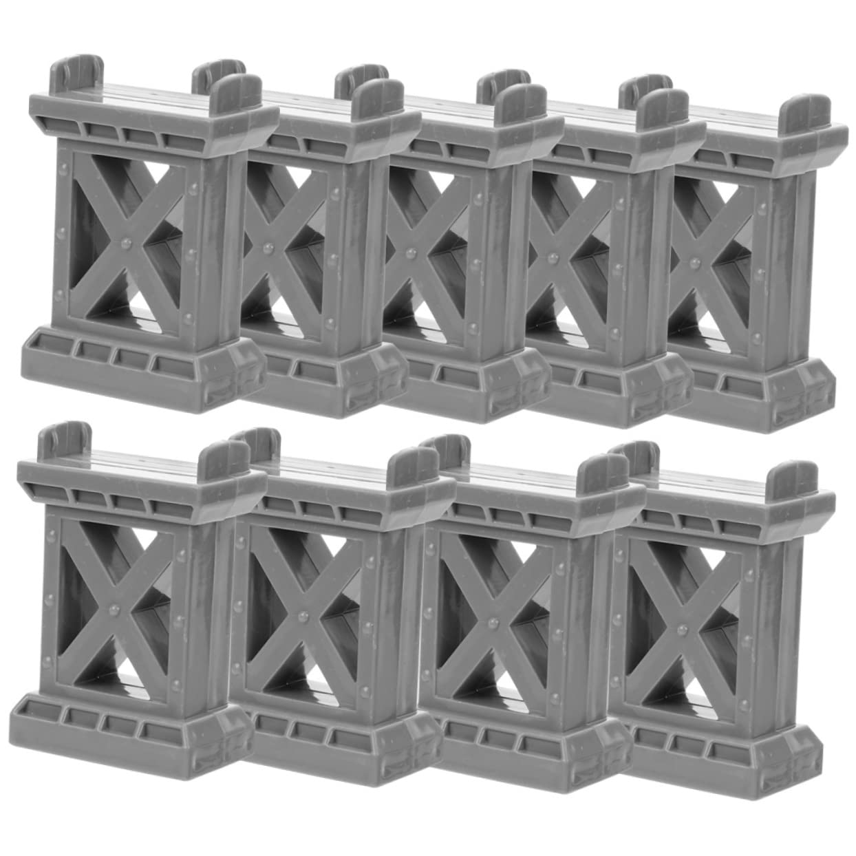 CORHAD Train Bridge Pier Replacement 9pc Set for Train and Tracks Wooden Toys