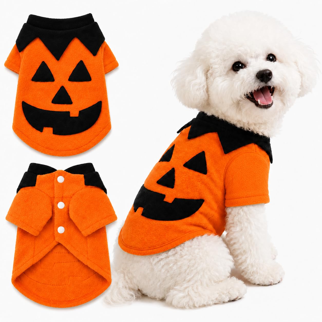 Fenralomi Dog Halloween Costume Pumpkin Pet Outfit Cat Clothes