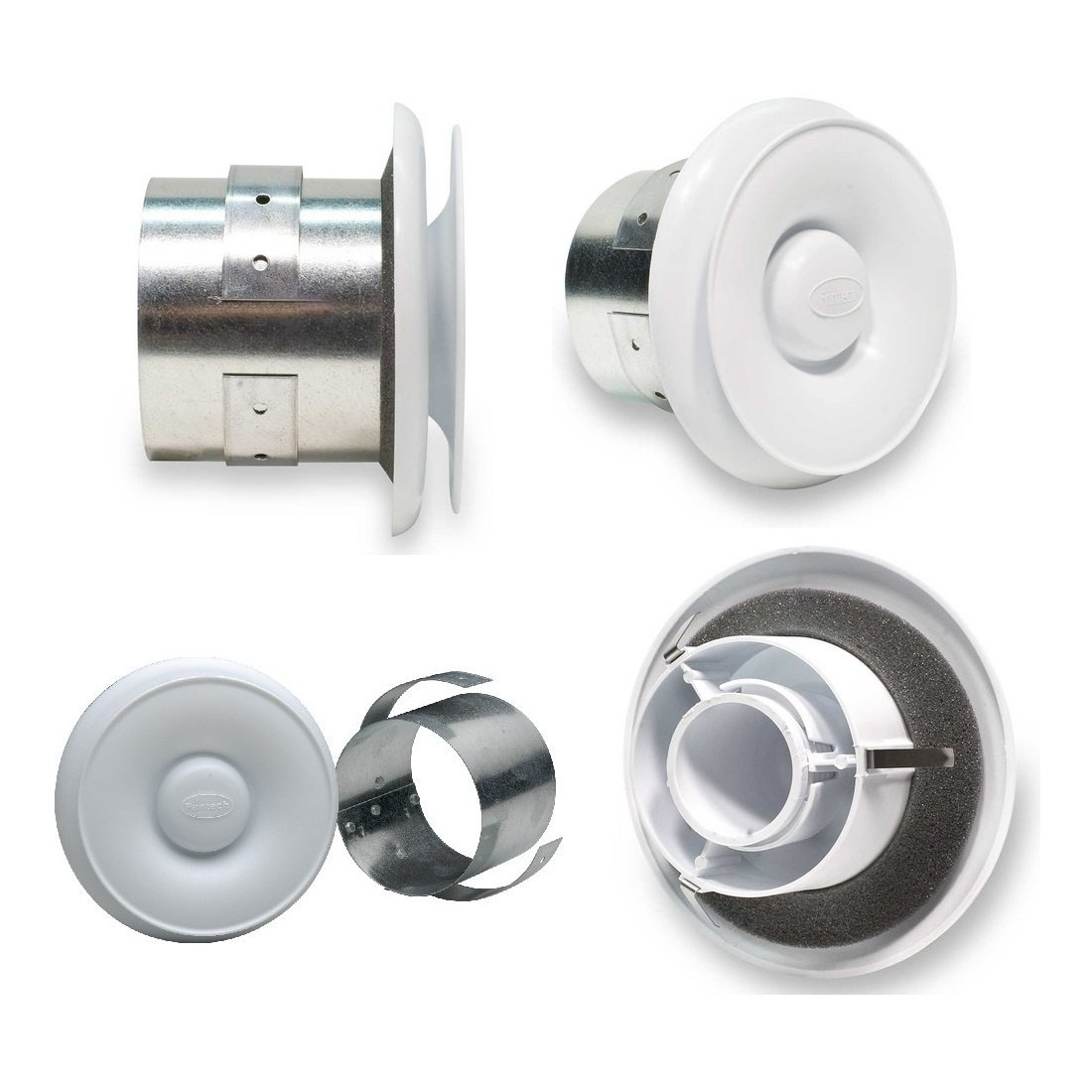 CG 4 Contour Grille with Collar for 4" Duct