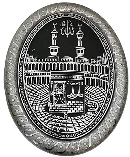 Marco ovalado para colgar, 23 x 30 cm, color negro y plateado