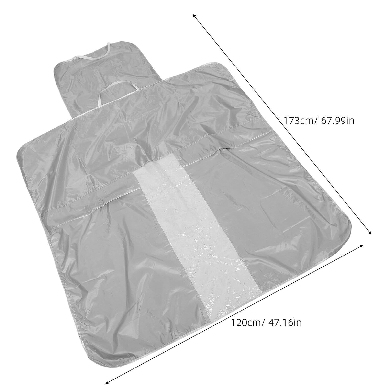 Copertura per Moto Cerniera, Telo Coprimoto Sportivo Antistrappo Doppio Strato Grigio Scuro, Protezione Antipolvere e Anti-uv per Scooter e Motociclette da Esterno