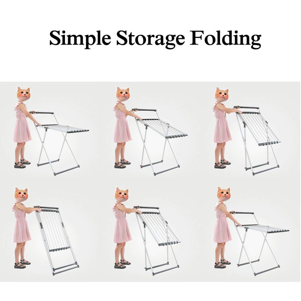 Faltbares / Wohnzimmer Balkon Aluminium Outdoor Winddicht Rutschfest Trocknen Quilt Rack Große Kapazität Baby Kleidung Socken Handtuchhalter