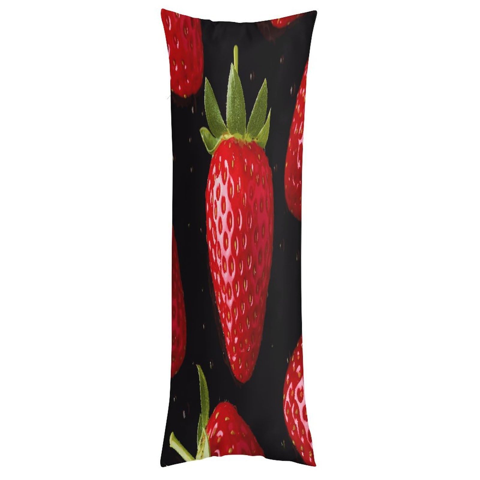 LDGSUPH Strawberry Pillow Cases Soft Pillowcase with Invisible Zipper Wrinkle Resistant Pillow Covers Breathable Removable Pillow Protector for Bed Sofa Car 20"x54"