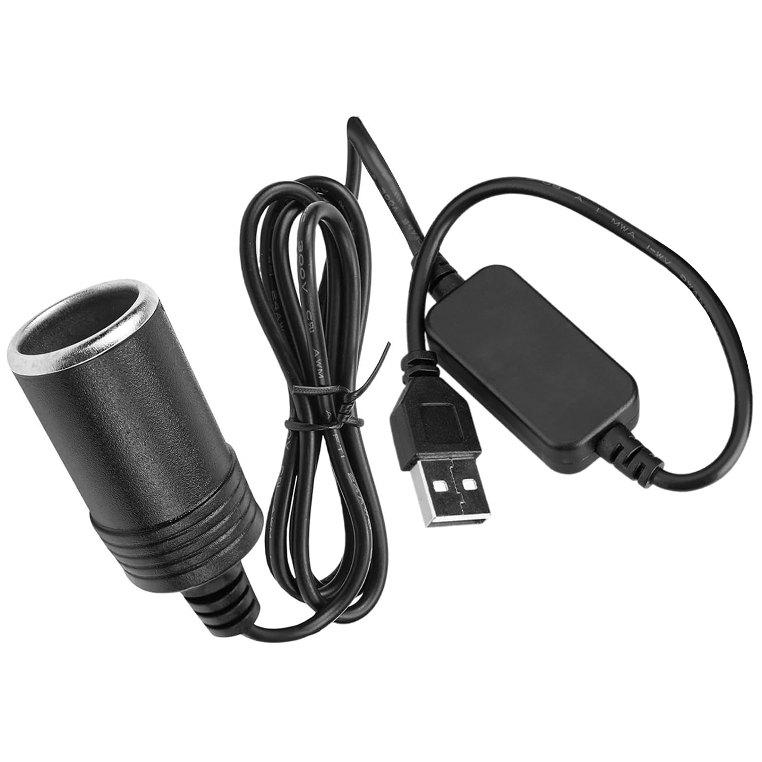 USB auf Zigarettenanzünder-Adapter, 12v USB Zigarettenanzünder Adapter, 1.2 Meter, für Auto-Recorder, Streaming-Rückspiegel, Auto-Umgebungslicht etc
