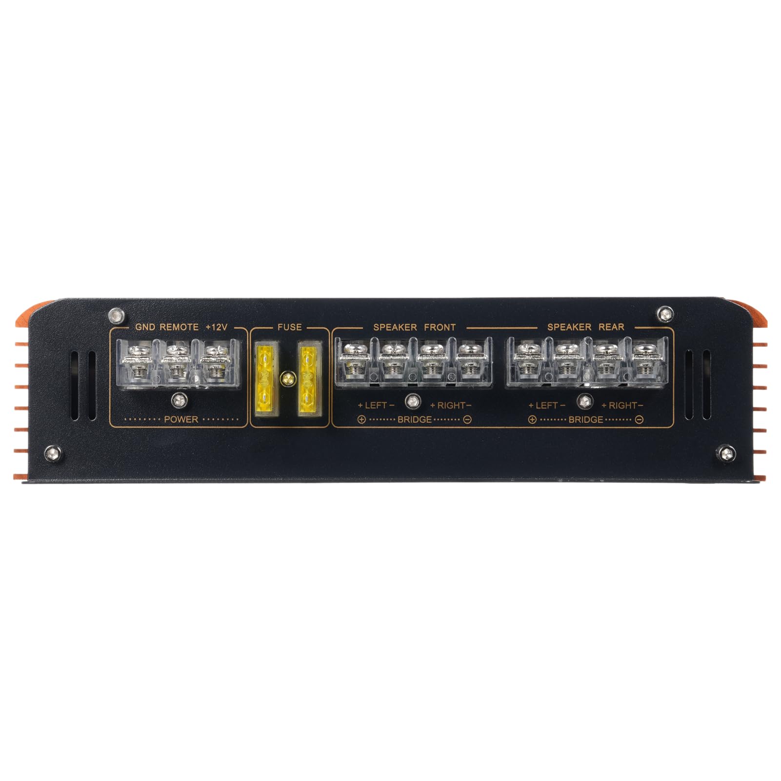 Shkalacar Amplificatore per Auto, Amplificatore a 4 Canali, Potenza 4x100 W 4-16 Ohm, Scanalature di Dissipazione del Calore, Amplificatore Audio per Auto a compatibilità