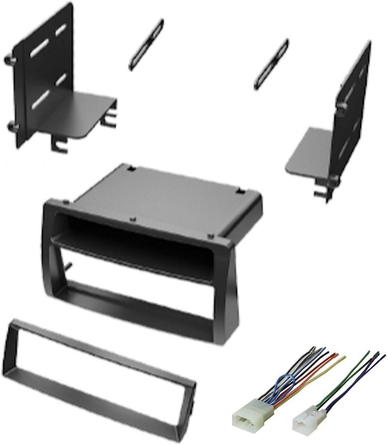 Single Din Installation Stereo Dash Kit Pocket for Toyota for Corolla 2003-2008 Harness