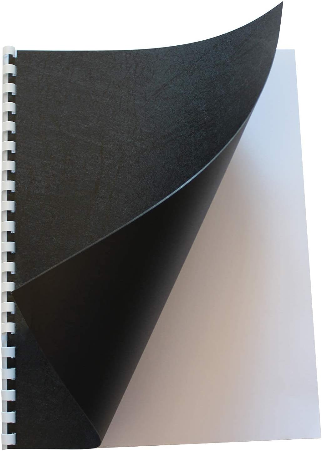 Binditek 50 Pack 16mil Leather Textured Polycovers - Binding Presentation Covers for Business Reports and Proposals 8-1/2 x 11 Inches,Black Color : Office Products
