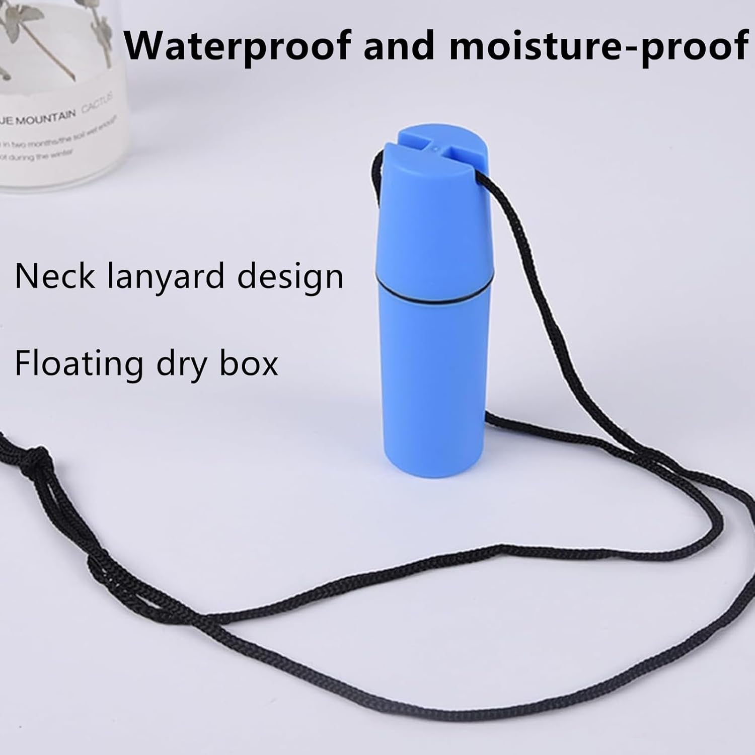 2 Pcs Diving Dry Box Waterproof Float Diving Bottle Holder Storage Boxes with Lanyard Float Diving Kayak Boat Canoe Swimming Accessories for Kayak Boat Canoe Swimming, Blue