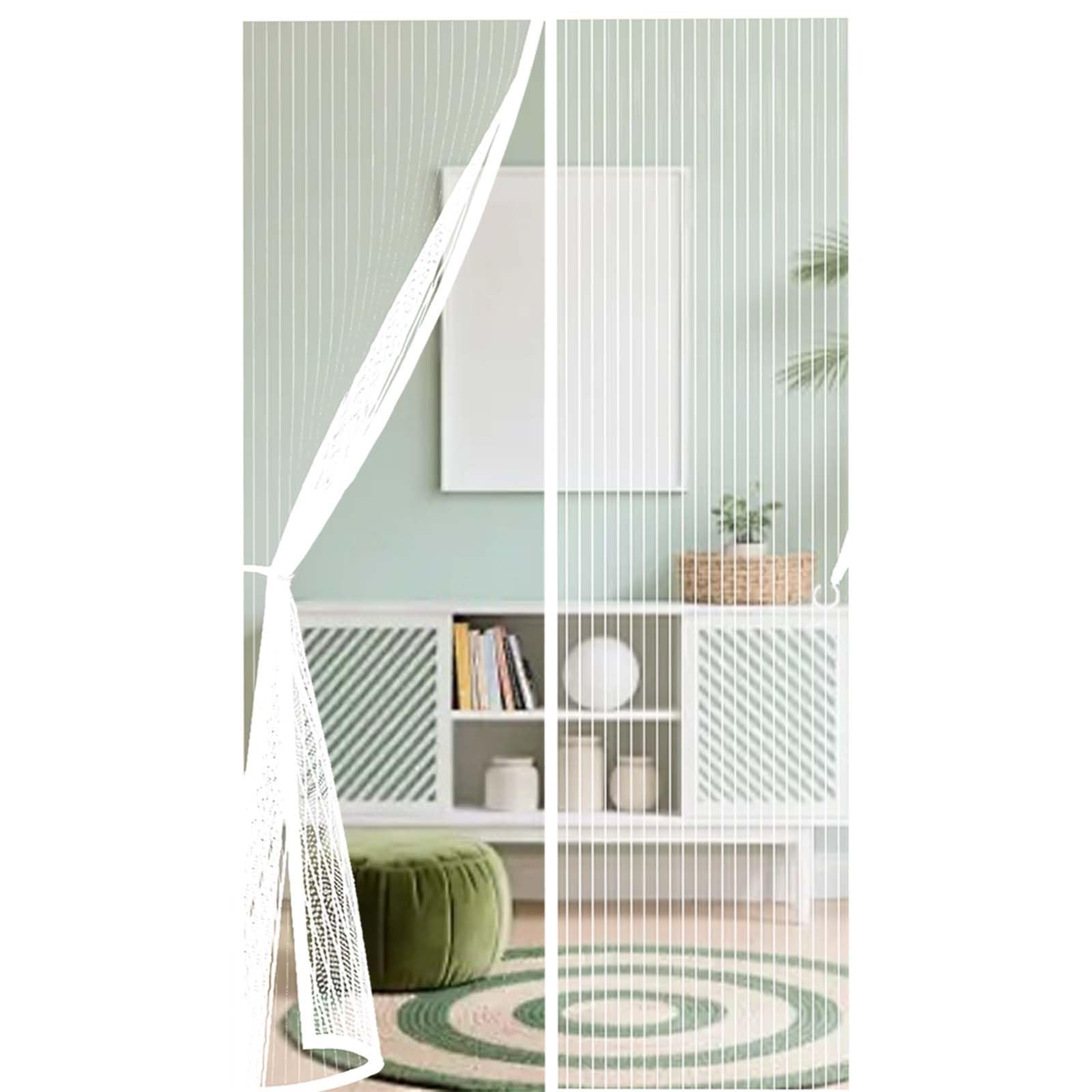 Feijdon White Magnetic Screen Door 118 X 255 Cm Durable, Keeps Bugs Out, Kid And Pet Friendly Heavy Duty Fly Curtains For Doors Lets Fresh Air In, Hundreds Of Sizes,