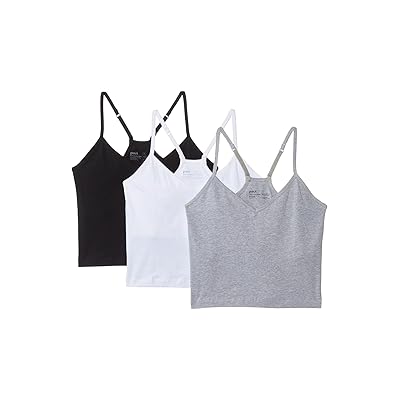 PACT Everyday Shelf Bra Cropped Camisole 3 Pack Women