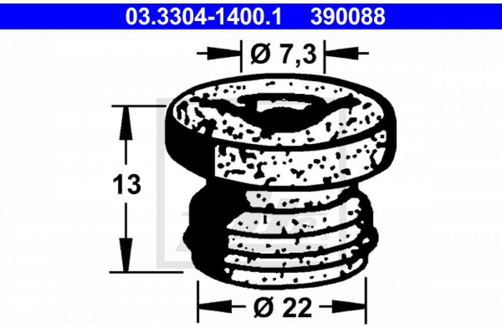 ATE 390088 Original Brake Fluid Reservoir Plug