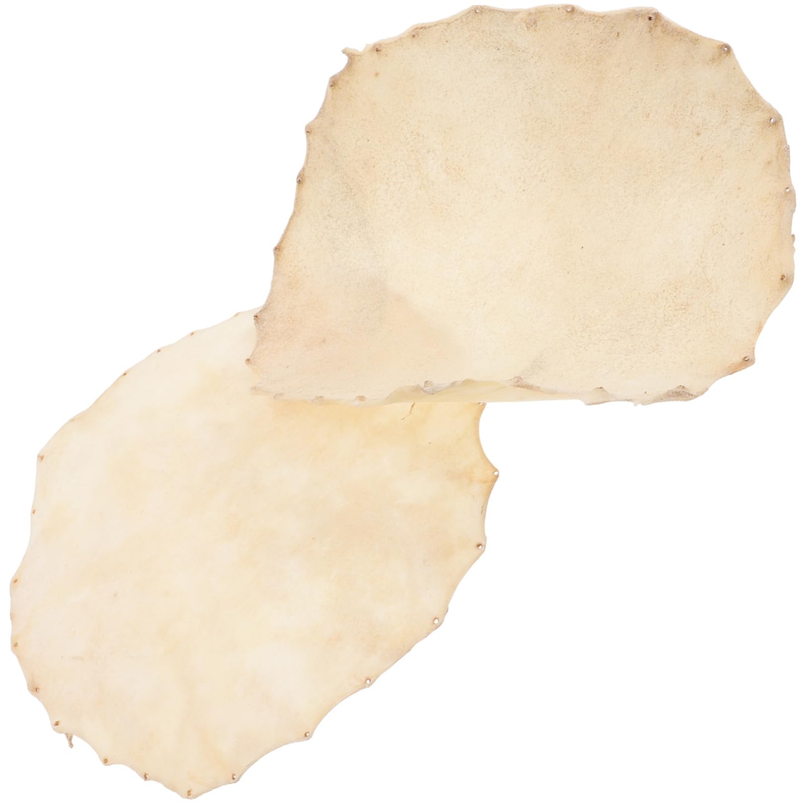 SUPVOX 2pcs Drum Cover Accessory Drum Skin Drums Accessories Percussion Part Replacements Leather Skin for Drum Replacement Drum Heads Leather Drum Heads Drum Leathers Sheepskin