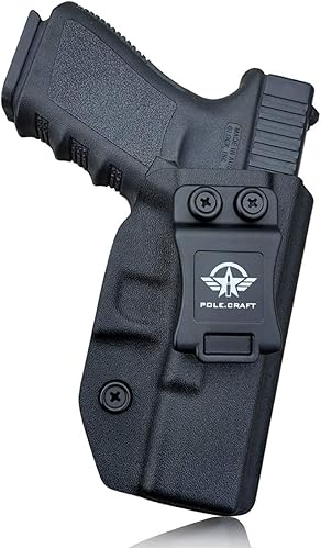Miniatura 8 de IWB Funda de cuero Kydex compatible con Glock 19 19X 25 44 45 (Gen 3 4 5)  Glock 23 32 (Gen 3 4) Pistola - Cintura interior oculta para G19 G19X G23