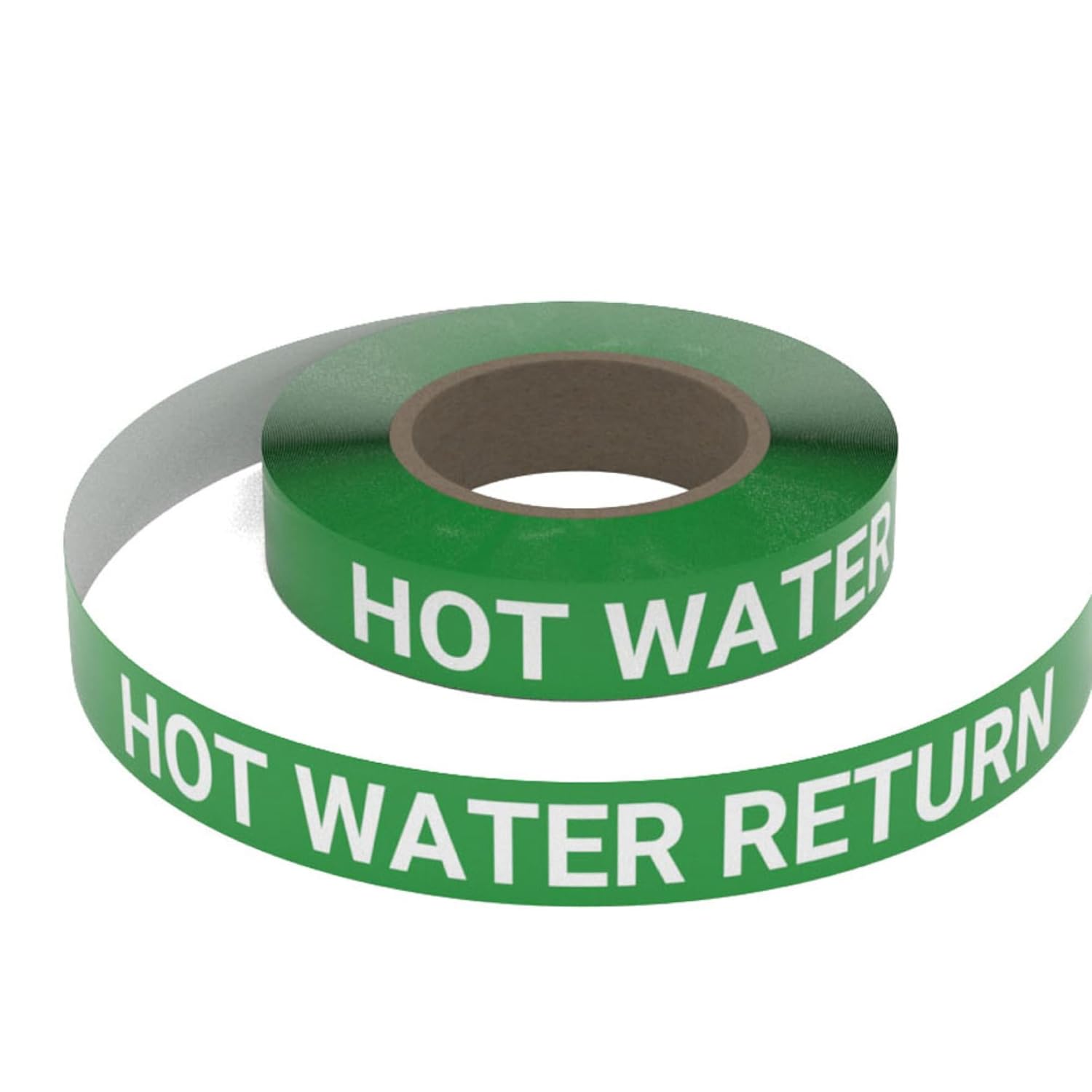 Hot Water Return (Green) SSINLINE Pipe Marking Roll - 3" x100' - Pipes 8" - 9.9" O.D. No Arrows