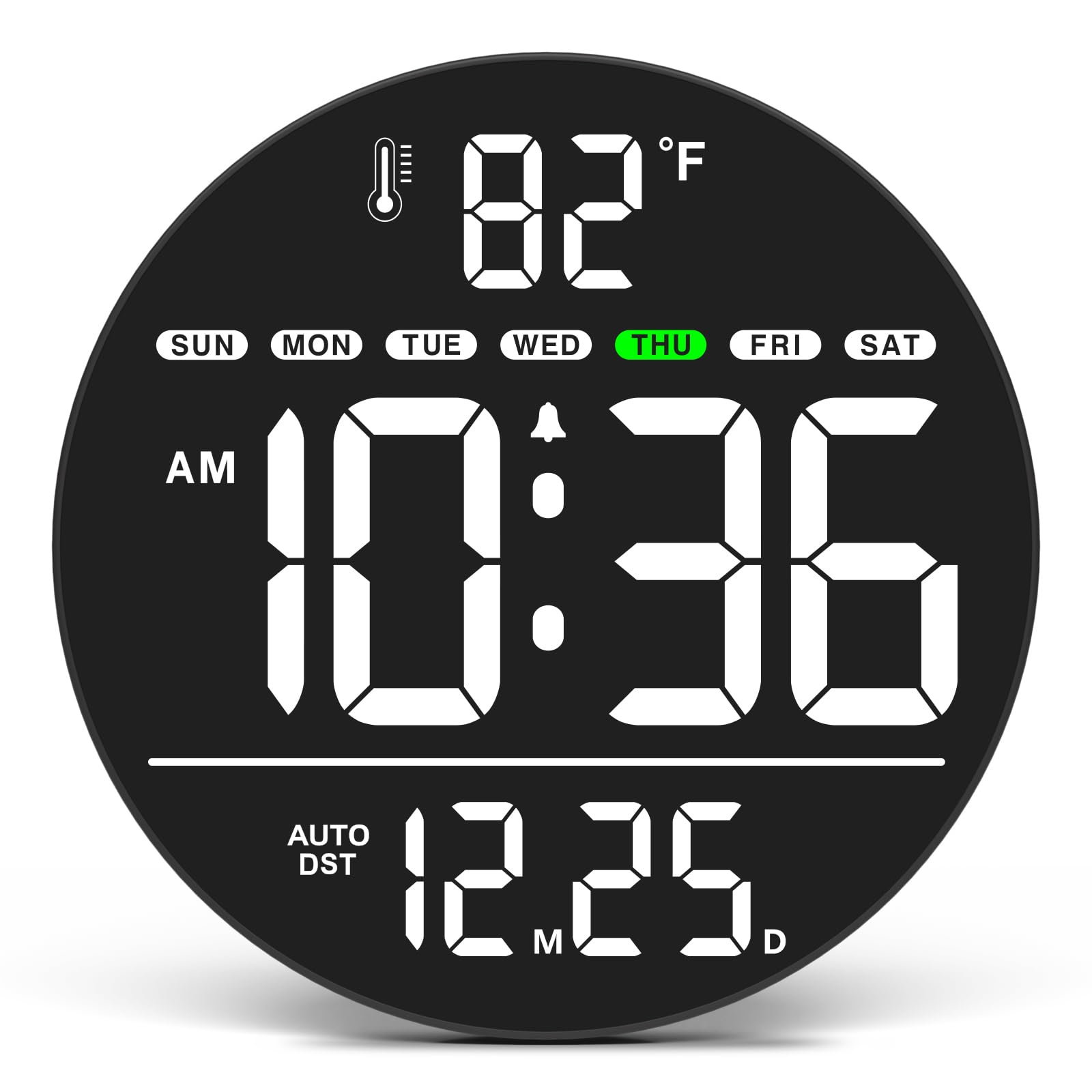 Photo 1 of WallarGe Electric Large Digital Wall Clock with LED Display