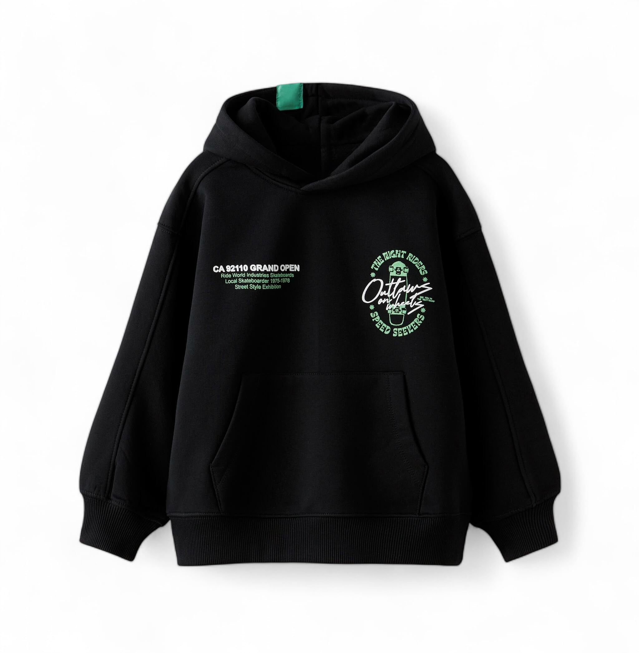 Alan Jones Clothing Boy's Cotton Hooded Printed Oversize Hoodies-image-39