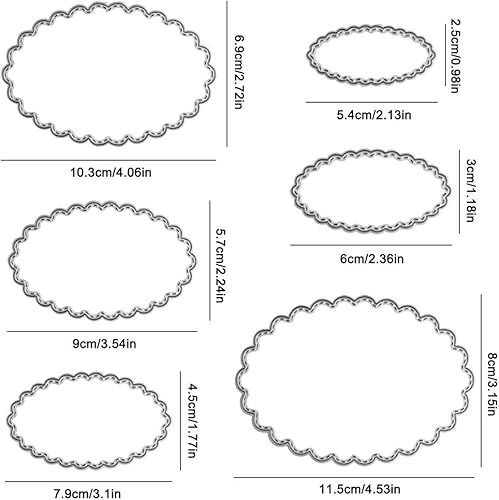 Miniatura 5 de 3 juegos de troqueles de corte de metal, herramientas de plantilla de corte FineGood DIY para hacer tarjetas, álbumes de recortes, decoración de