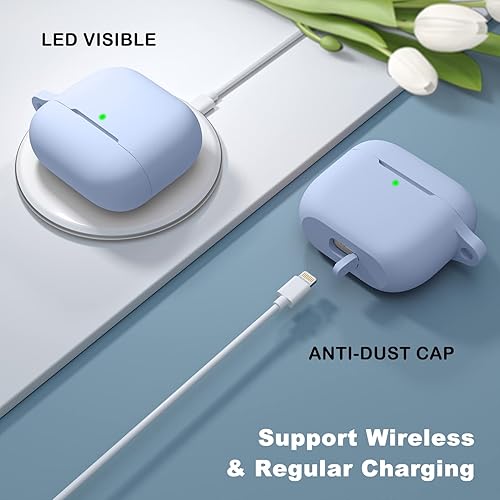 Miniatura 2 de Hamile Funda diseñada para AirPods 3, fundas protectoras de silicona, bonitas fundas protectoras con llavero y accesorios compatibles con Apple