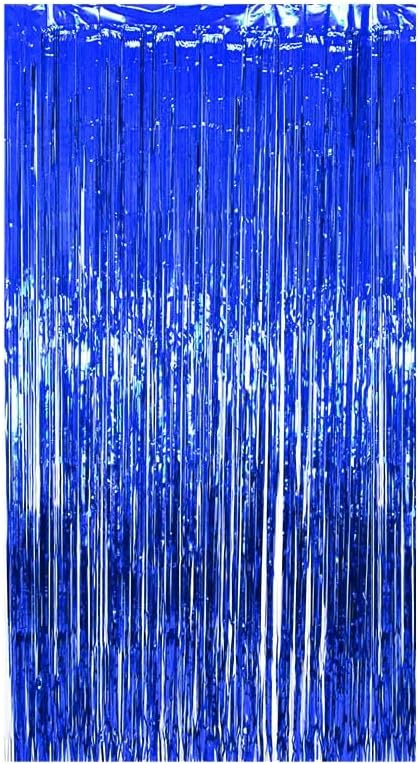 Pink Foil Curtain Fringe Tinsel - 2 Meter Door Backdrop Photoprop Party Decoration (Pink)