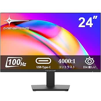 Minifire 24インチ 100Hz モニター スピーカー内蔵MF24X3C Amazon.co.jp: Minifire 24インチ USB-C 100Hz モニター IPS