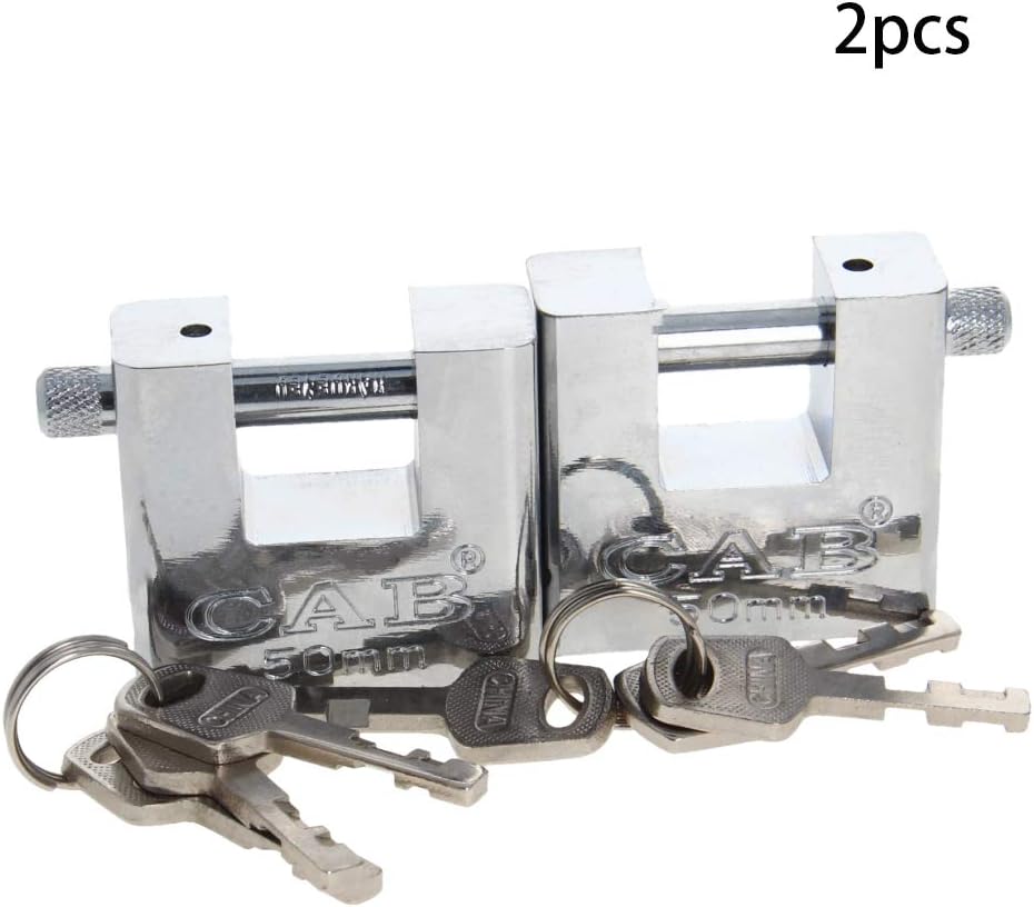 Yinpecly スチールキー南京錠 錆防止ロック 強化スチール ラミネート南京錠 屋外用 異なる50mm幅 スチールボディ&amp