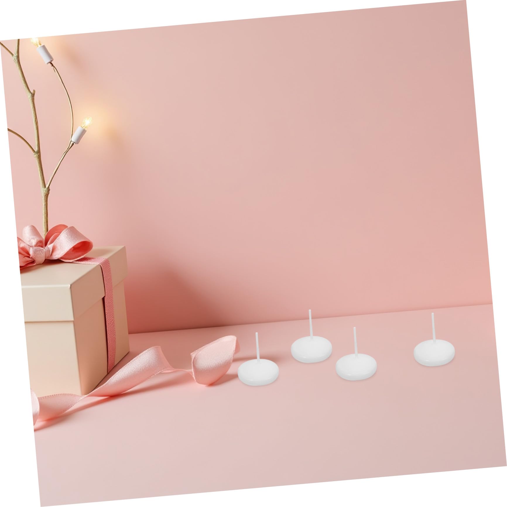 Toyvian 30 Pezzi Candele Galleggianti Bianche in Cera Resistenti All'acqua, per Vasi Cilindrici di Anniversario Romantiche