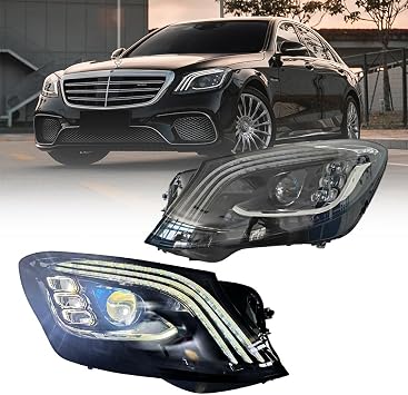 T T-ABC Headlights for Mercedes S550 Benz W222 S-Class 2014-2017 Upgrade OptionNight View Assist is not supported