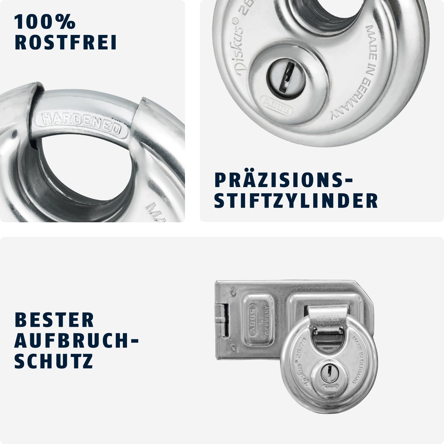 ABUS 12790 kłódka z kłódką hartowanej stali