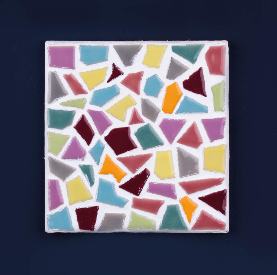 Rayher Fun Ceramica Mosaic Mix, Polygonal, Rainbow, ((Approx. 380 pcs), Box 500G