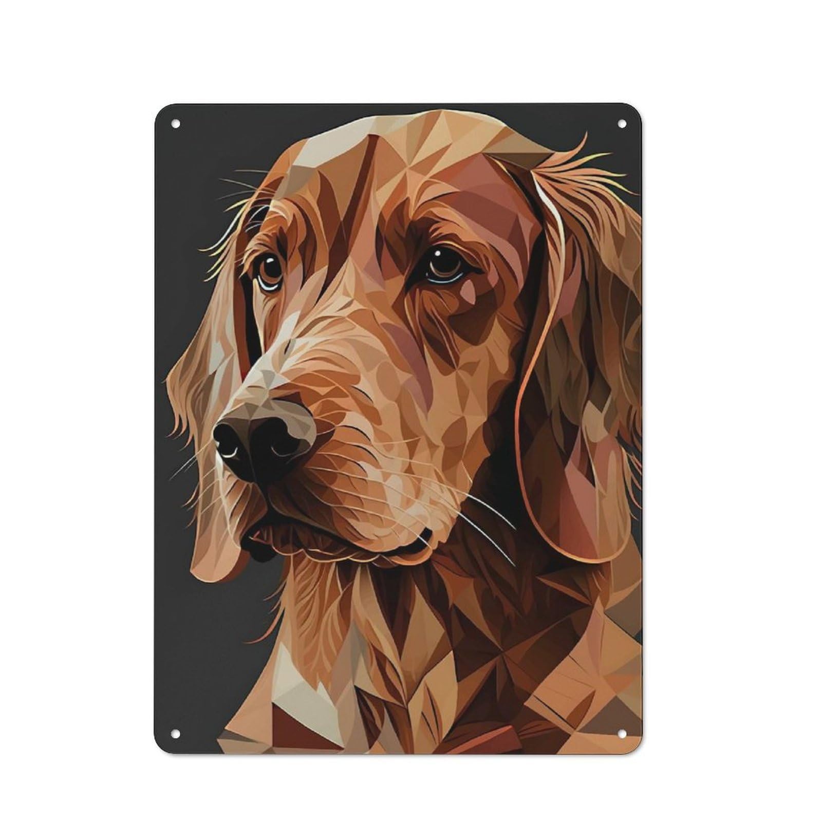 Junmoney Golden Retriever Dog Creative Office Metal Sign 40X30cm, Office Wall Decor For Hobby Room, Office, Lounge Or Living Room