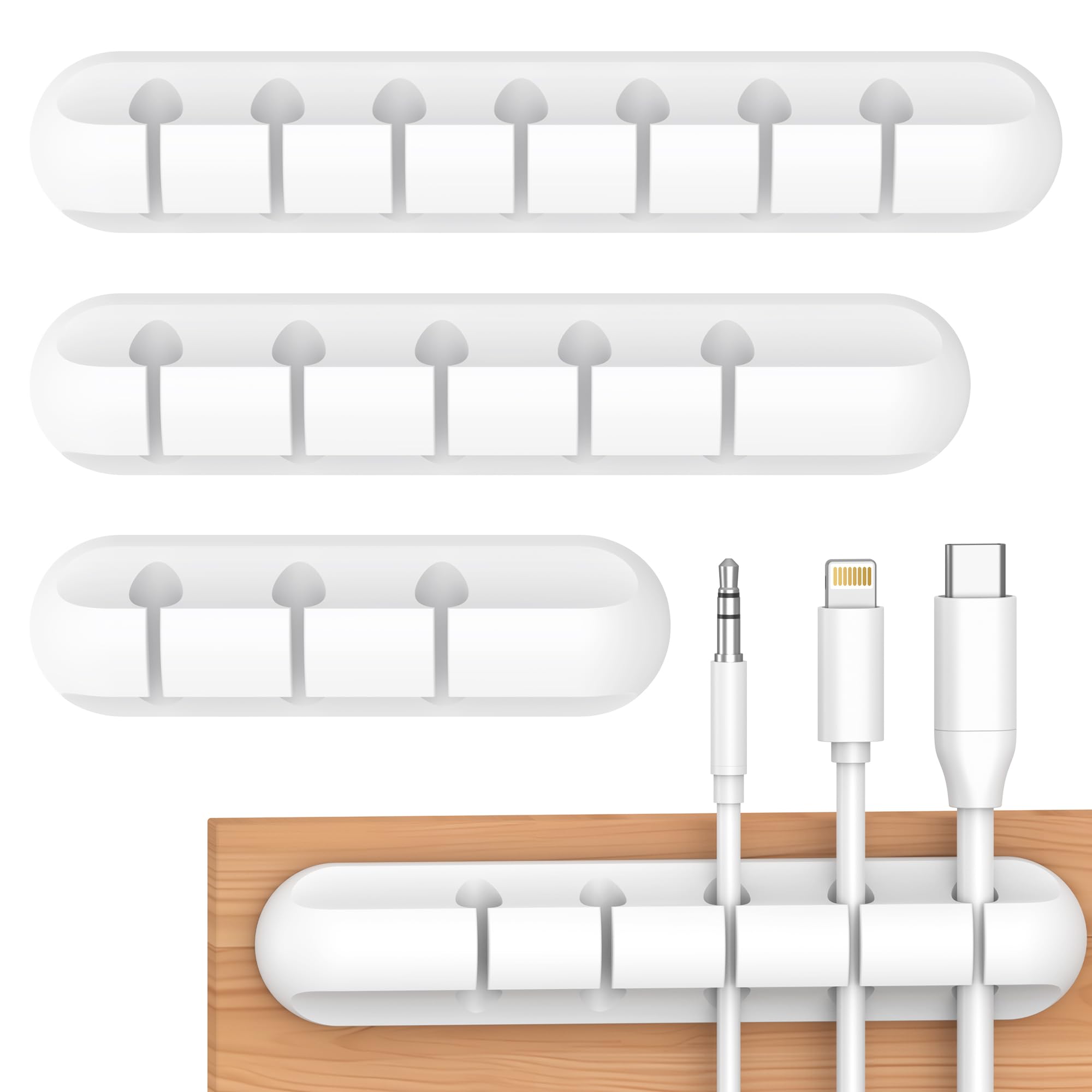 Kabelhalter Kabelclips, 3/5 Stück Kabelmanagement, Mit 2 Farben von Kabel-organisator für Schreibtisch, Netzkabel, USB Ladekabel, Ladegeräte, Audiokabel, Büro und Privatanwender