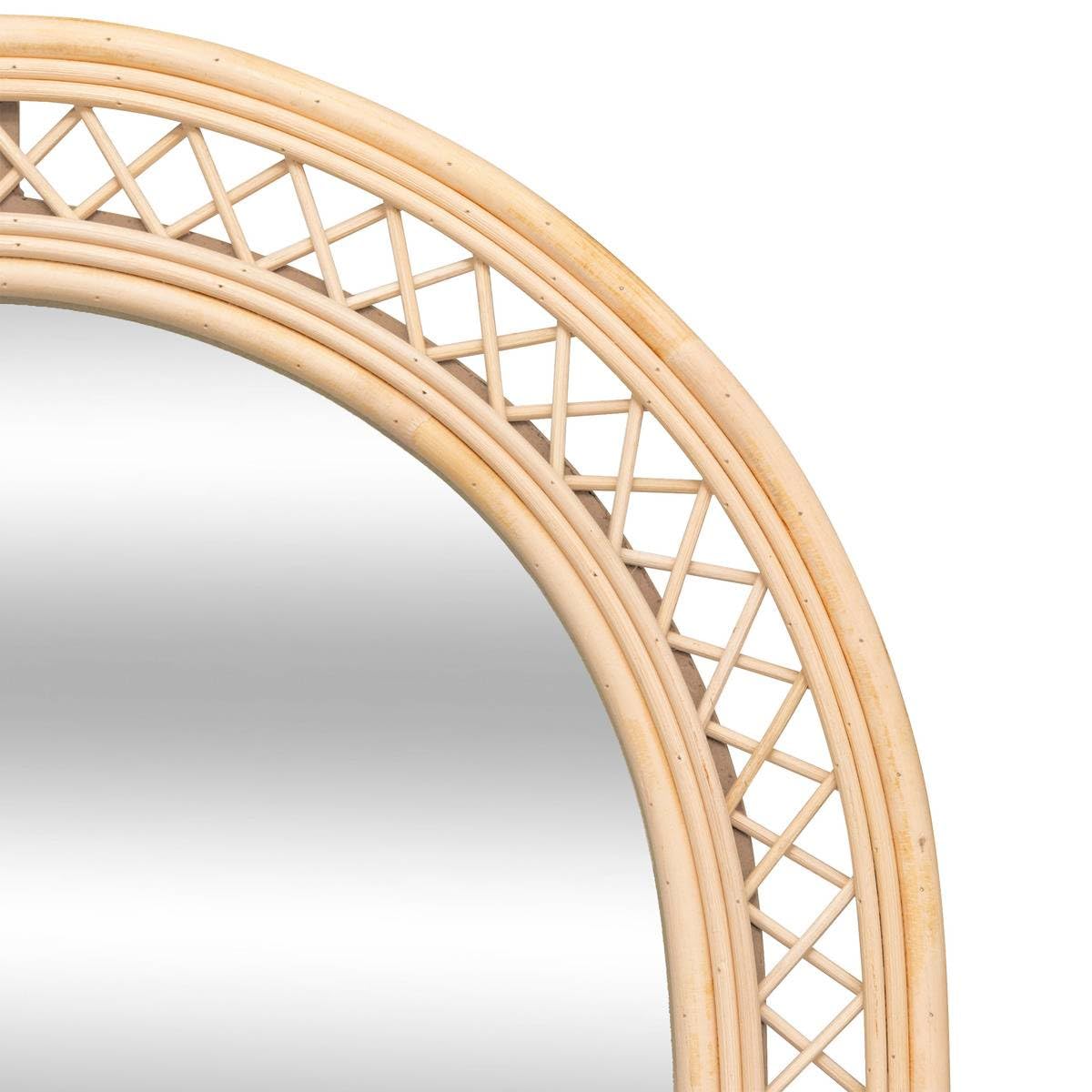 ATMOSPHERA CREATEUR D'INTERIEUR - Specchio ad arco anahi in rattan marrone 87x47cm