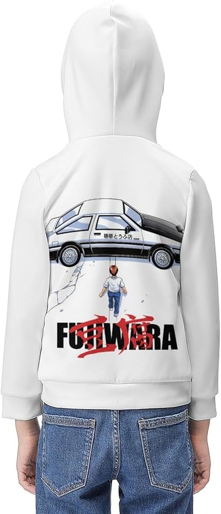 Amazon.co.jp: 子供服 パーカー 頭文字d イニシャル D 藤原拓海 プル