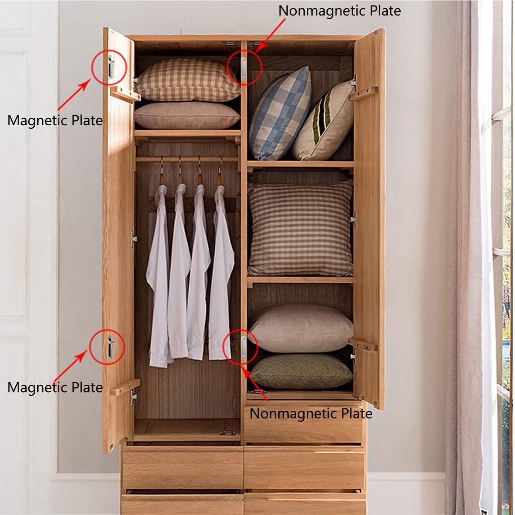 5 Set Magnetic Cabinet Catches Hidden Door Magnetic Door Stops for Closet Cupboard Drawers Sliding Door